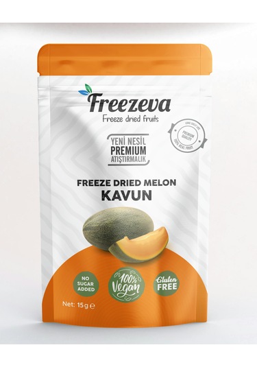 Freezeva 3'lü Paket Dondurularak Kurutulmuş Kavun Freeze Dried Kavun Freeze Dry Kavun Kurusu 3x15 Gr 15 G
