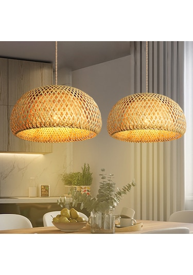 Xindoker Geleneksel Bambulu Zanaat Saloonu Avize - Klasik Tarzlı, Dayanıklı, Yeni Çin Stili, Odalar İçin, Abd Standardı Fişli, Küçük Boy Işık Kaynağı Hariç Ahşap