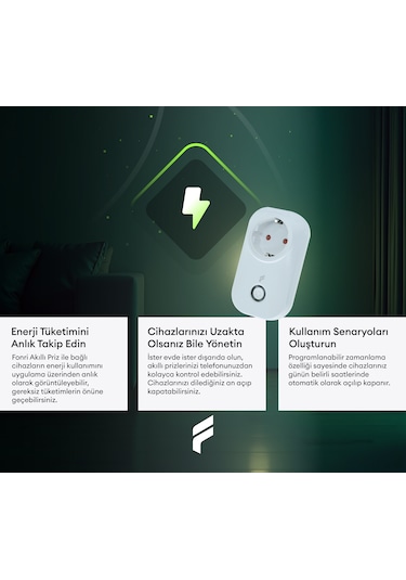 Akıllı Akım Korumalı Priz 3'lü Set 16 Amper , Wifi