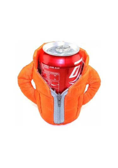 İçecek Yalıtımlı Ceket İki Yalıtım Katmanı Kumaş Kutu Soğutucu Yaz Kamp Piknik Turuncu Çok Renkli