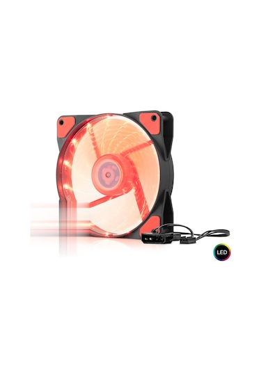 Kasa Fanı Led 12 Cm - Siyah Hdx1520