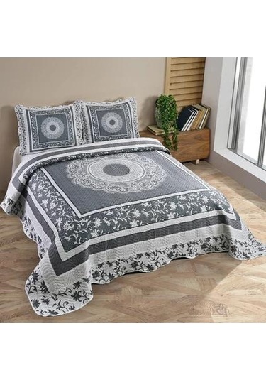 Helen Çift Kişilik Kapitone Yatak Örtüsü Çok Renkli