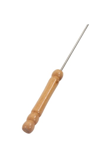 Hangfox 10 Adet 304 Paslanmaz Çelik Barbekü Şişesi - Ahşap Kolu, Kaymazsız, Isıya Dayanıklı, Outdoor Manzaralar İçin 30cm Çok Renkli