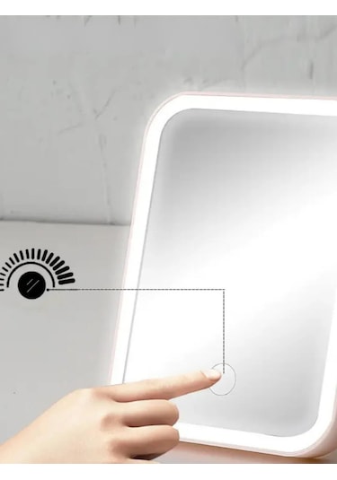 Unichrome Masaüstü Led Işıklı Dokunmatik Makyaj Aynası Beyaz