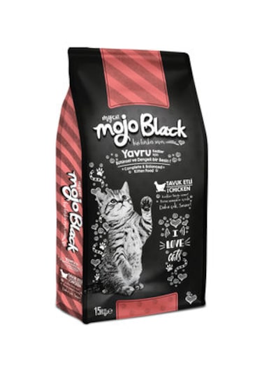 Mojo Black Tavuk Etli Yavru Kedi Maması 15 KG