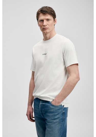 Lufian Marcus Modern Grafik T- Shirt Kırık Beyaz Kırık Beyaz 111020322100510 Kırık Beyaz