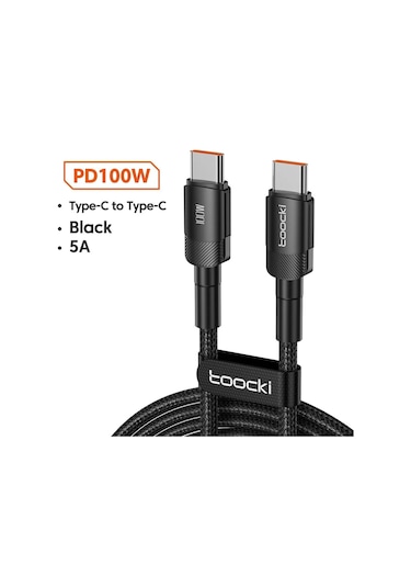 Toocki Toocki Usb C Hızlı Şarj Kablosu İphone Uyumlu 15/14/13/12/11 Huawei P40/p30 Samsung Oppo Oneplus Kahverengi 3m