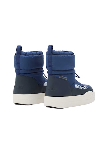 F017 Blue Navy Bot Kız Çocuk 80d3440090 Moon Boot Jr Park Tube Mid Wp Mavi
