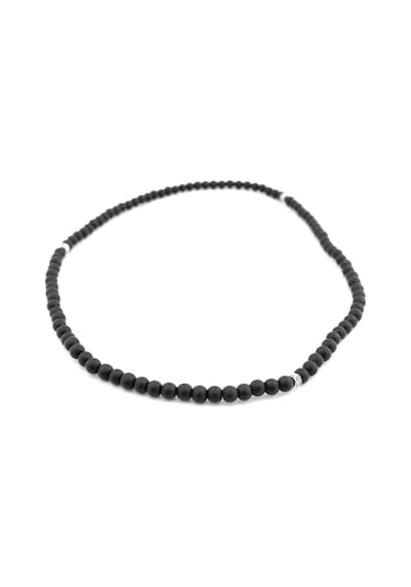 Pigado Mat Oniks Taşlı 99'Lu Hem Kolye Hem Bileklik Hem  Tesbih Altın