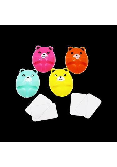 4 Parça Renkli Büyük Ayıcık Kablo Tutacak 4172