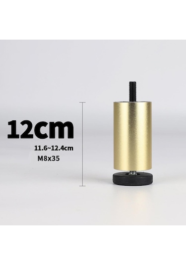 Suntek 4 Adet Alüminyum Alaşımlı Mobilya Altın-12cm Çok Renkli