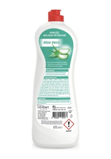2 Adet Porçöz Bulaşık Elde Yıkama Deterjanı Aloe Vera 675 Ml