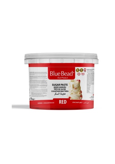 Blue Bead Şeker Hamuru 1kg Kırmızı Diğer