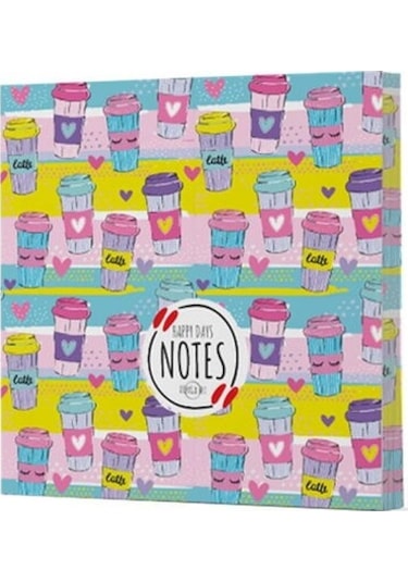 Kahve 10 Çizgisiz Defter Yan Baskılı Siyah