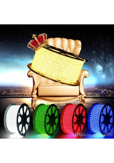 15 Metre 220 Volt Şerit 3 Çipli Hortum Şerit Led Aydınlatma + Fiş (382940973)