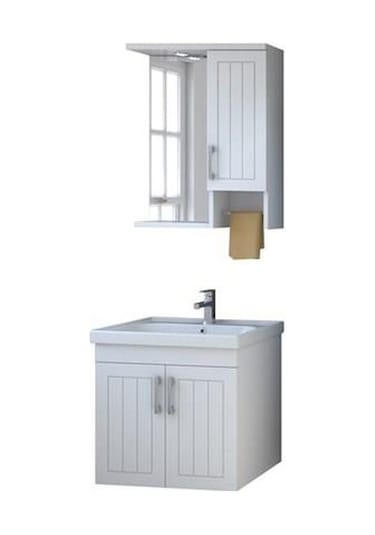 Denko Lotus 60 Cm Mdf Lake Banyo Dolabı Takımı Beyaz Denko Lotus 60 Cm Mdf Lake Banyo Dolabı Takımı Beyaz