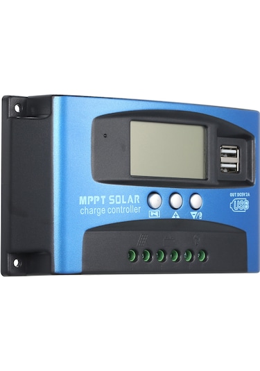 Mufunye 40a Mppt Güneş Şarj Kontrol Cihazı Çift Usb Lcd Ekran Otomatik Güneş Hücresi Paneli Şarj Regülatörü