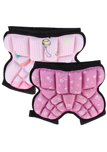 Homyl 3d Yastıklı Kalça Koruyucu Kısa Çocuk Butt Pad Pembe Pembe