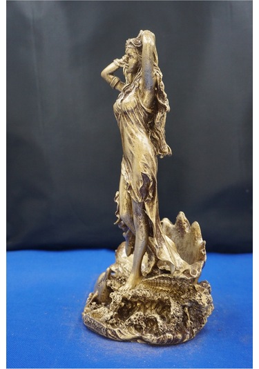 Afrodit Heykel Biblo - 27 Cm Ev Ofis Dekoratif Hediyelik Aksesuar Dekor Altın