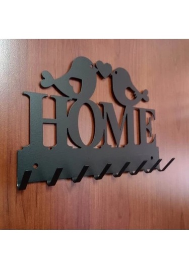 Lazer Anahtar Askısı Home Mat Siyah Mat Siyah