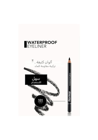 Flormar Waterproof Eyeliner Suya Dayanıklı Kajal Göz Kalemi 101 Black Ice