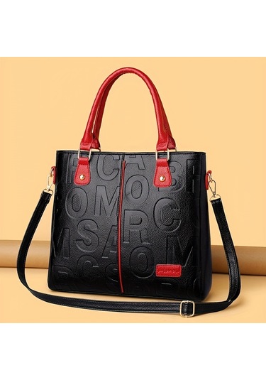 Bayan İçin Trendy Harf Kabartmalı Çanta