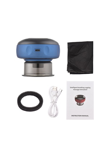 Maiyame Usb Şarjlı 6 Seviye Akıllı Vakum Cup - Isıtmalı Gövde Masajı, Şişme Tedavisi, Kollaj El Aleti - 3 Renk Seçeneği Çok Renkli