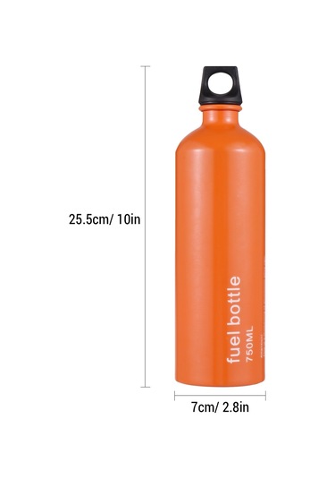 Youtek 750ml Alüminyum Alloy Dışarıda Kullanım Yakıt Flashtası - Kamp, Yürüyüş, Piknik Ve Açık Hava Pişirme İçin Uygun Turuncu