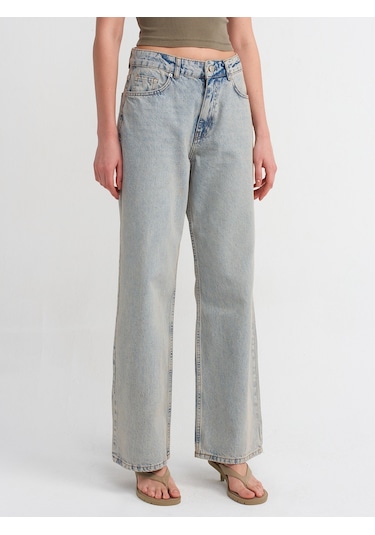 Dilvin Salaş Denim Pantolon Tint Kırmızı