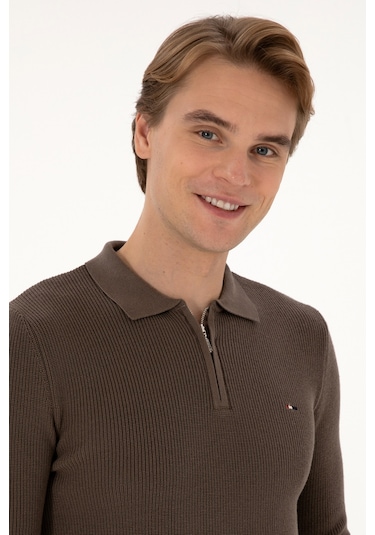 U.s. Polo Assn. Erkek Vizon Kazak /triko 50313685-vr052 Vizon