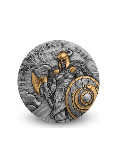 Agakulche Eric Kanlı Balta Altın Kaplama Ngc Sertifikalı Gümüş Sikke Coin