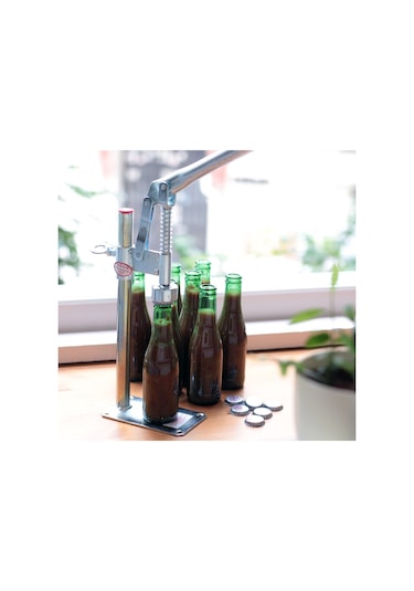 Soda Gazoz Kapağı Kapatma Makinesi Şişe Kapatma Aleti 1000 Kapak Gümüş