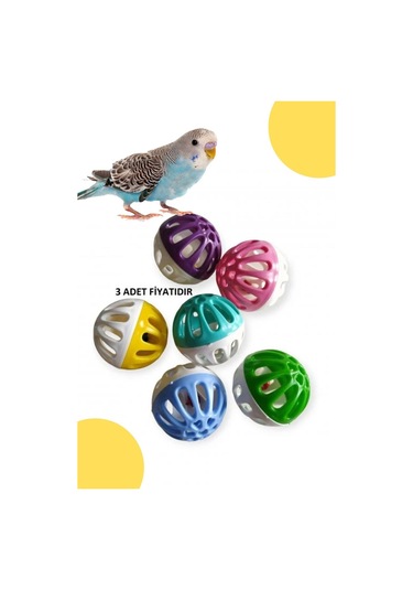 Kuş Oyuncak Zilli Top 3'lü Kuş Oyuncak