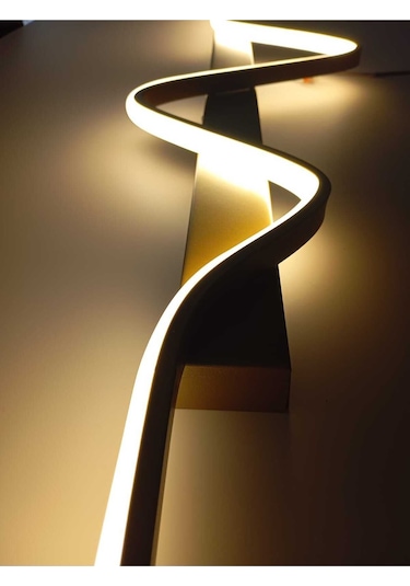 Tuna / Aplik / 120x24 Cm / Gold Gövde / 3 Renk Işık / 3 Yıl Garan Antrasit