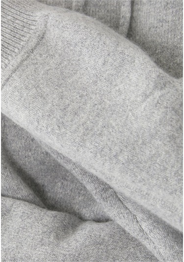 Loulou Studio Lüks Kaşmir Örgü Kapüşonlu Sweatshirt - Gri