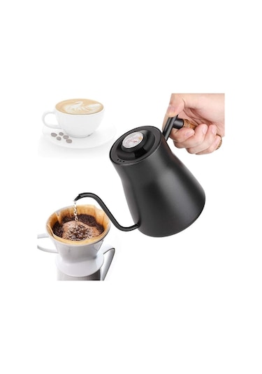 On Off Kamp Ceviz Sap Termometreli Kahve Su Isıtıcı Dripper 650ml