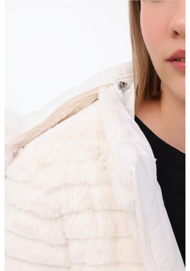 Lumberjack Wl Alba 2cn2120 4pr Ekru Kadın Kısa Kaban Bej