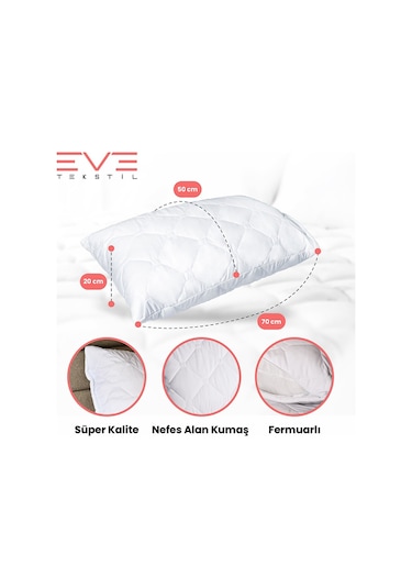 Eve Tekstil 2 Adet Diamond Plus Kapitone Yastık