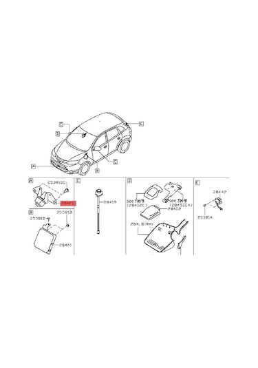 Joyjadehub 284f1-4ea0a Nissan İçin Ön Görünüm Geri Vites Park