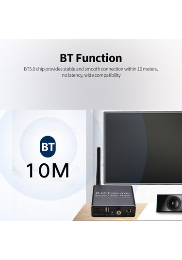 Reedark Nk-q8 Dac Ses Dönüştürücü: Yüksek Kaliteli Ses, Bluetooth 5.0, Uzaktan Kumanda Ve Çoklu Giriş Seçenekleri