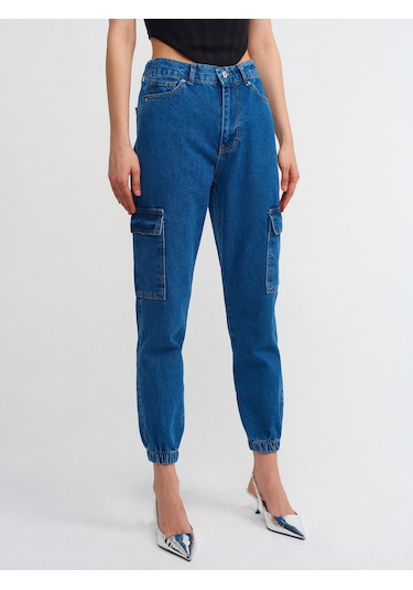 Dilvin Arkası Lastikli Jogger Mavi