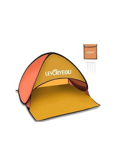 Güneş Koruma Özellikli Portatif Açılır Kamp Çadırı, Sarı-turuncu Renk Seçeneği Çok Renkli Çok Renkli