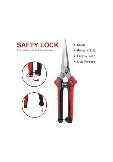 Budama Makası Makas Ağır Paslanmaz Çelik Ultra Keskin El Budama Makası Bahçe Mavi