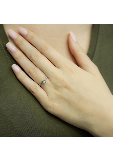 Lova Toplam 0,24 Karat Pırlanta Tektaş Yüzük - 1070052