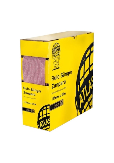 Atlas Gold Rulo Sünger Zımpara 280 Kum - 25 Mt