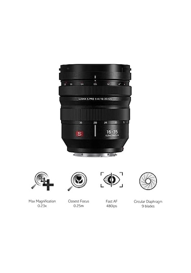 Panasonic Lumix S Pro 16-35mm F4, Panasonic İn L-mount Full Frame S-r1635e