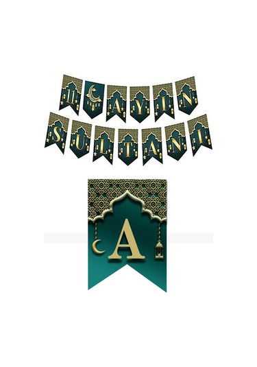 11 Ayın Sultanı Yazılı Zikzak Banner Yazı Süs 2 Metre Hoşgeldin R