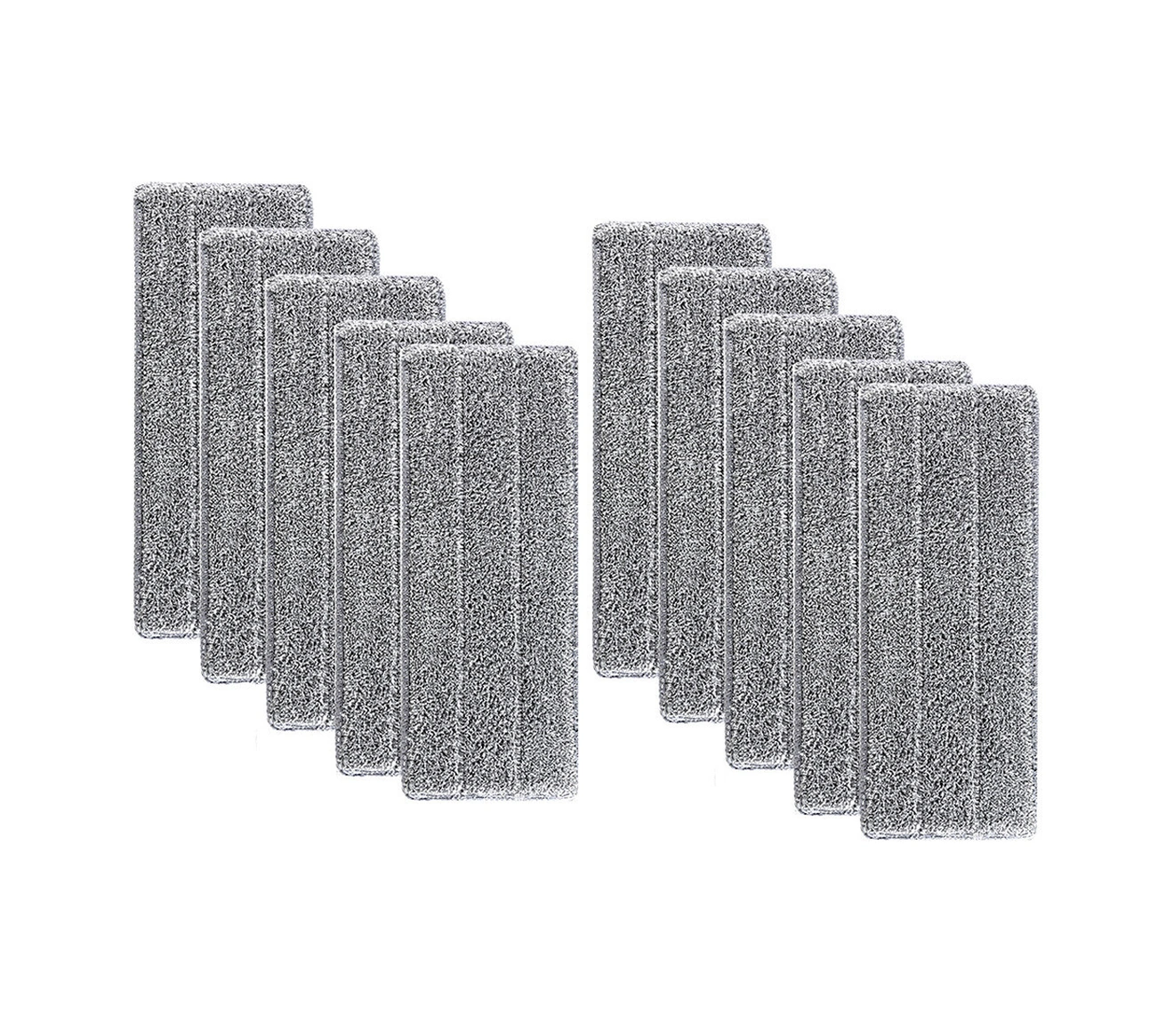 Youmex Mikrofiber Mop Değişim Pedleri - Yıkama Uygun Tek Kafa 33x12cm 10 Adet - Yeniden Kullanılabilir Ev Temizlik Padleri