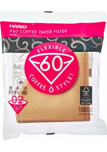 Hario V60 02 Filtre Kağıdı Naturel 100 Adet