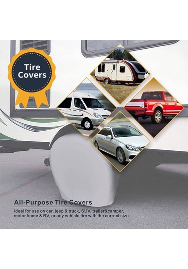 Yaozixa 2 Adet 190t Oxford Kumaş Hava Ve Su Geçirmez Lastik Koruması, Gümüş Renk, Xxxxl Boyut 36-38 İnç